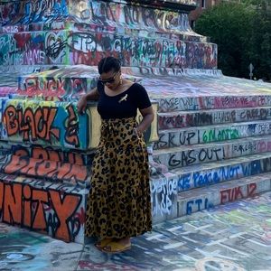 Leopard Print Maxi Skirt